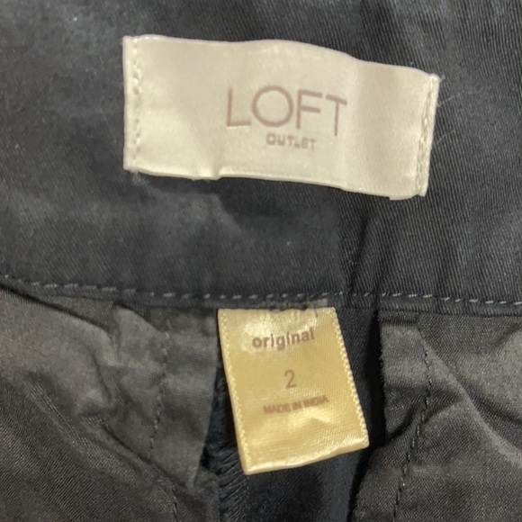 LOFT Outlet Black Original Crop Pants Size 2 - Picture 7 of 9